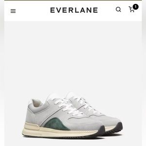 Everlane Trainer Sneaker, leather and suede upper
